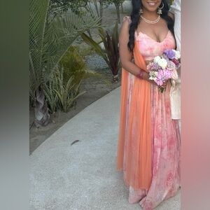 Chic Pink and Orange Lehenga for Women